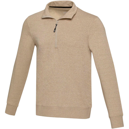 Maglione con cerniera a un quarto in tessuto riciclato unisex Aware™ Tin personalizzato con logo - Pubblienne