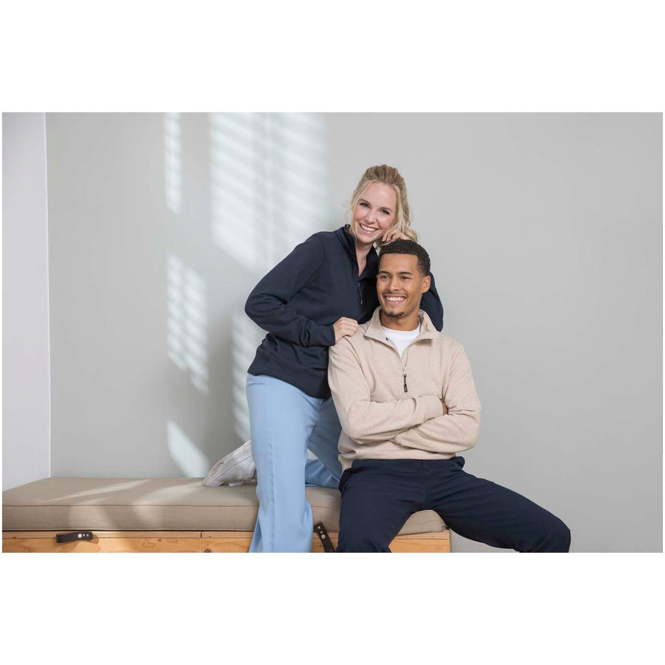 Maglione con cerniera a un quarto in tessuto riciclato unisex Aware™ Tin personalizzato con logo - Pubblienne