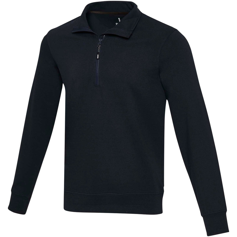 Maglione con cerniera a un quarto in tessuto riciclato unisex Aware™ Tin personalizzato con logo - Pubblienne