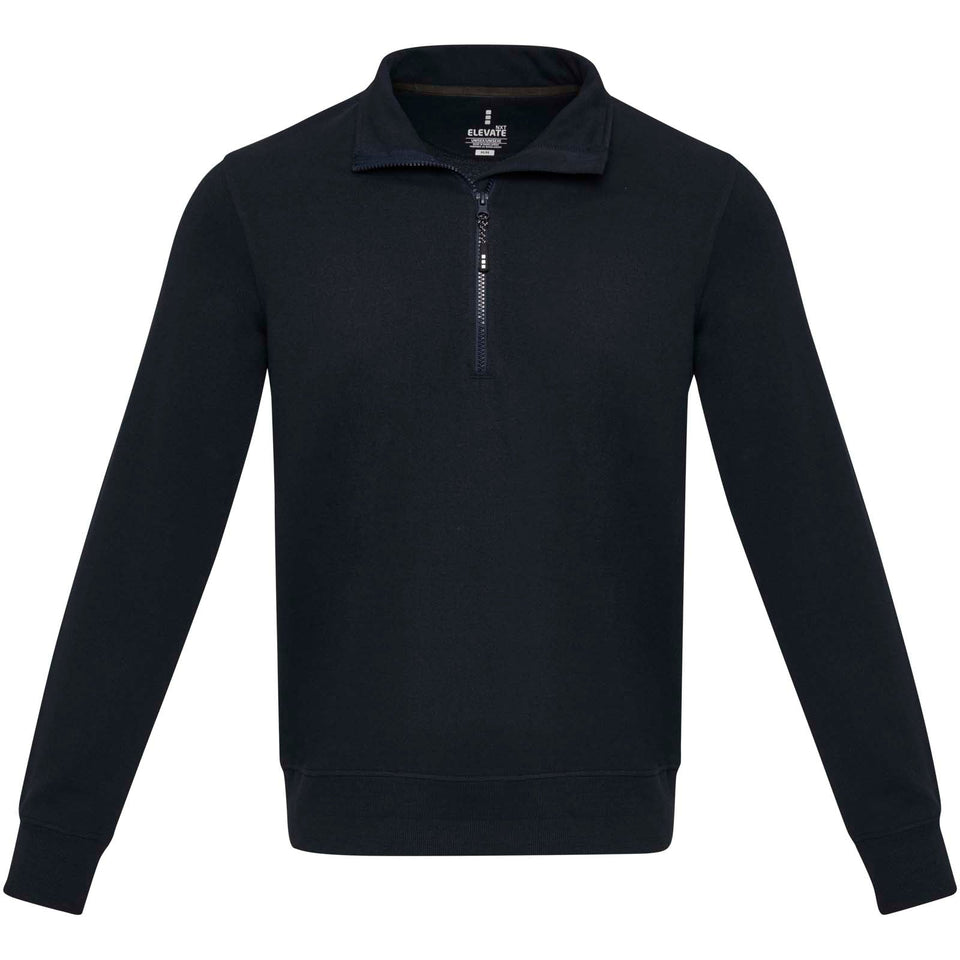 Maglione con cerniera a un quarto in tessuto riciclato unisex Aware™ Tin personalizzato con logo - Pubblienne
