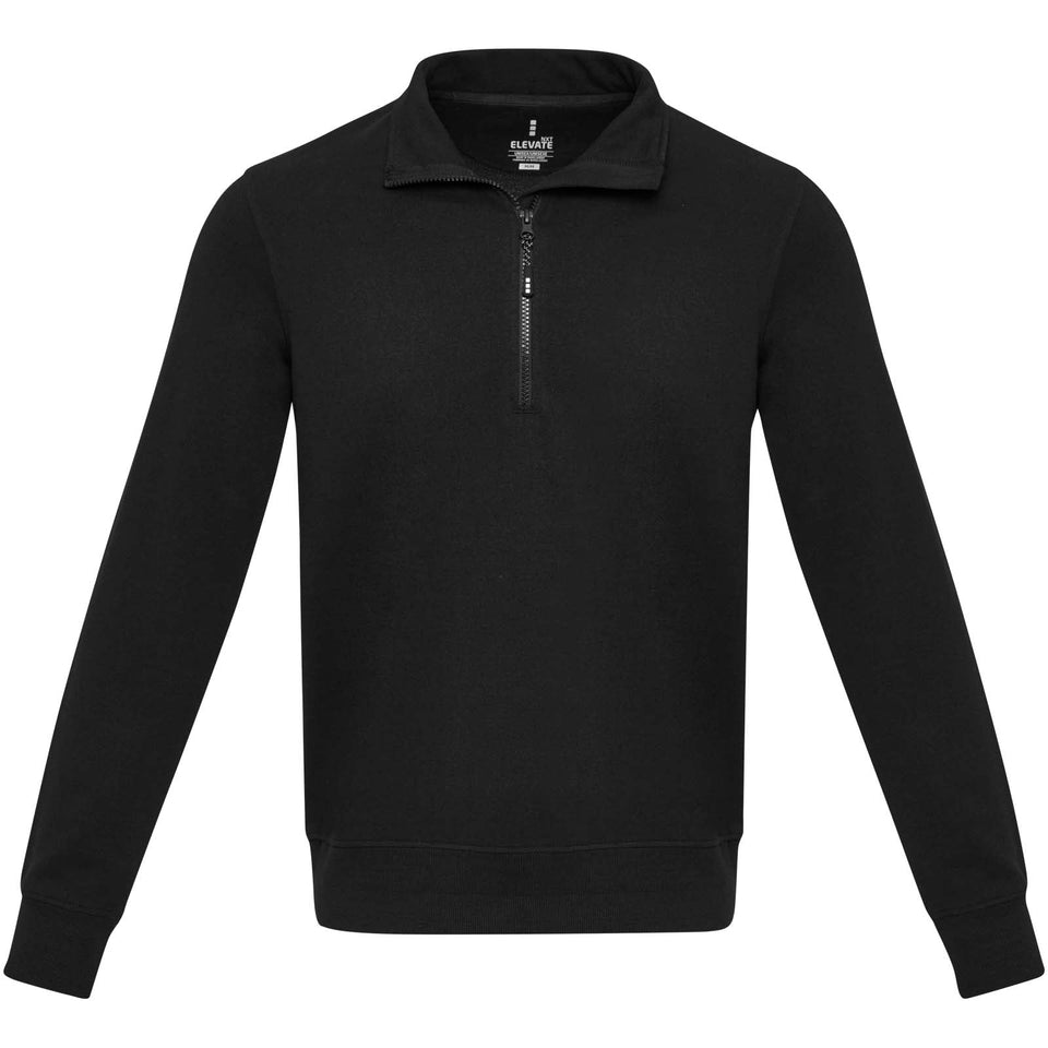 Maglione con cerniera a un quarto in tessuto riciclato unisex Aware™ Tin personalizzato con logo - Pubblienne