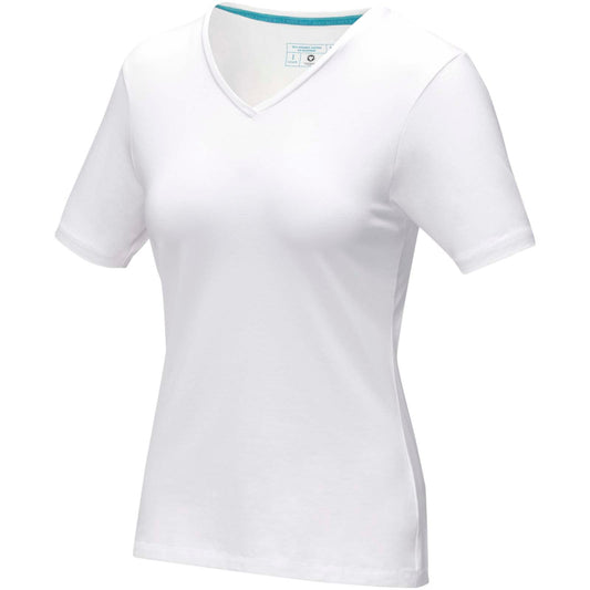 T-shirt Kawartha in tessuto organico a manica corta da donna personalizzato con logo - Pubblienne