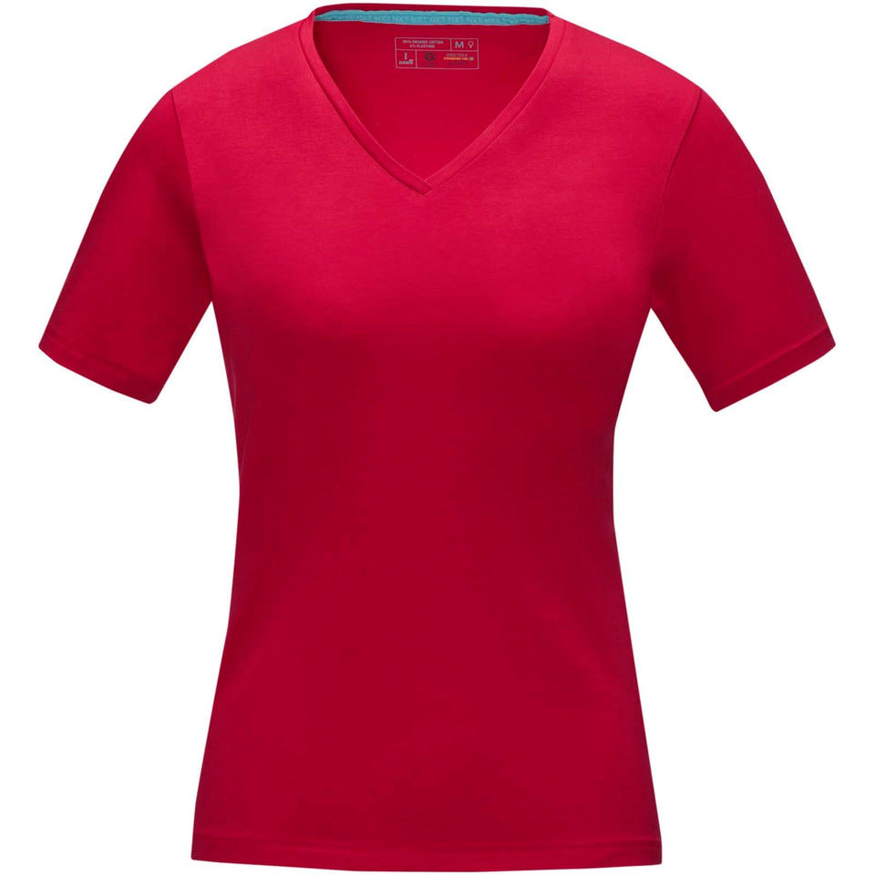 T-shirt Kawartha in tessuto organico a manica corta da donna personalizzato con logo - Pubblienne