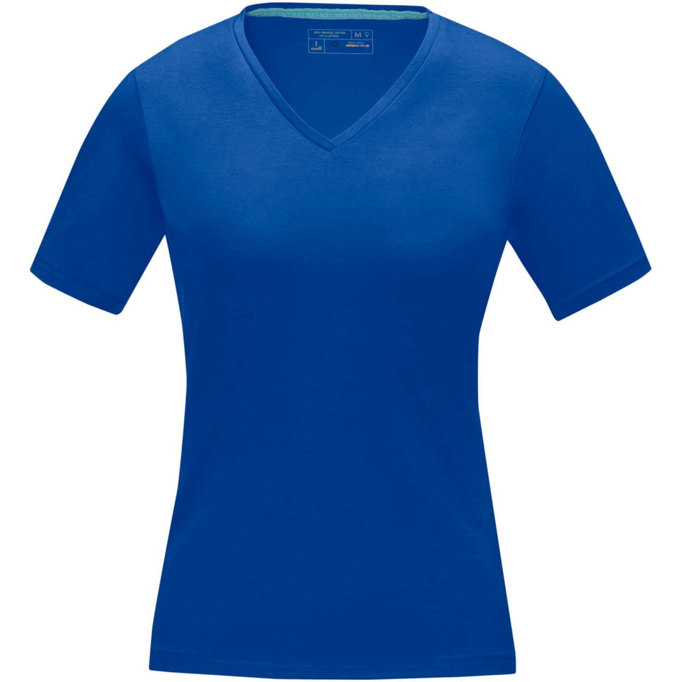 T-shirt Kawartha in tessuto organico a manica corta da donna personalizzato con logo - Pubblienne