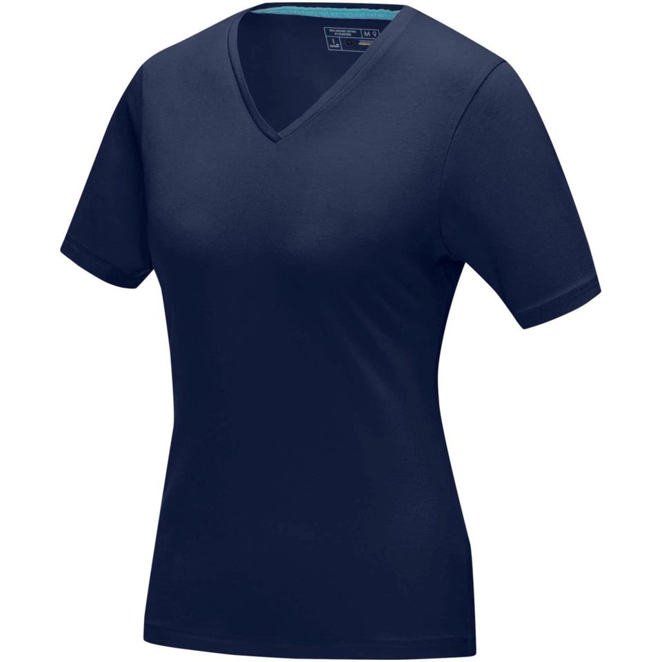 T-shirt Kawartha in tessuto organico a manica corta da donna personalizzato con logo - Pubblienne