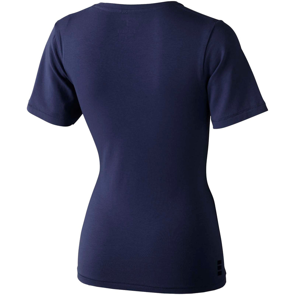T-shirt Kawartha in tessuto organico a manica corta da donna personalizzato con logo - Pubblienne
