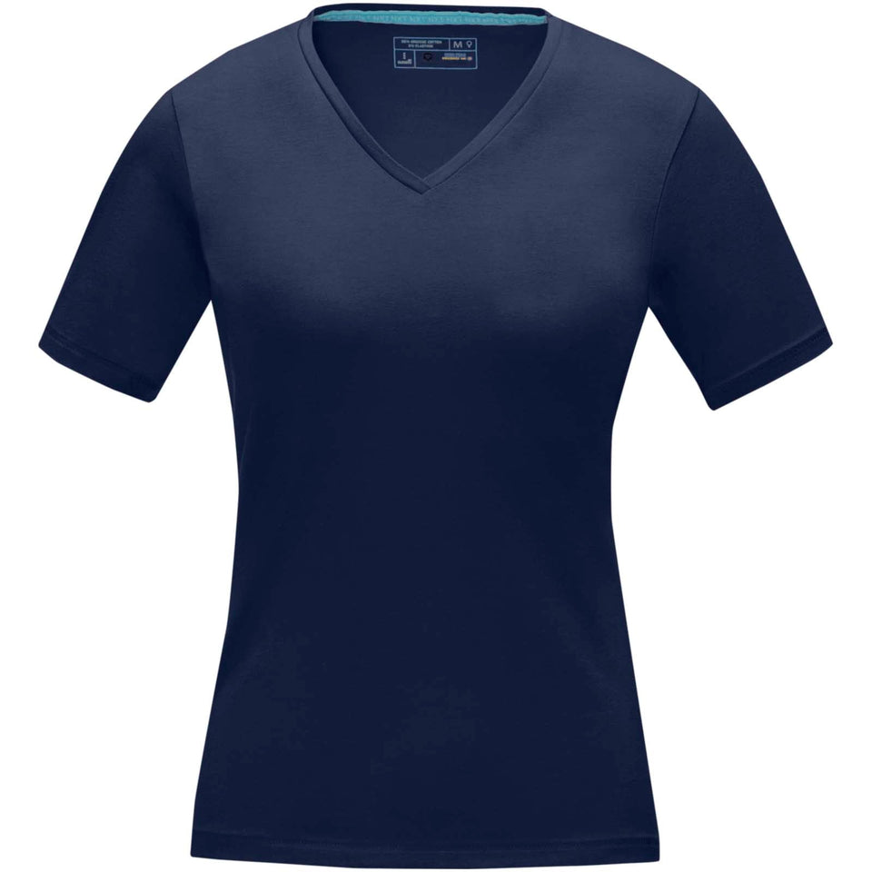 T-shirt Kawartha in tessuto organico a manica corta da donna personalizzato con logo - Pubblienne