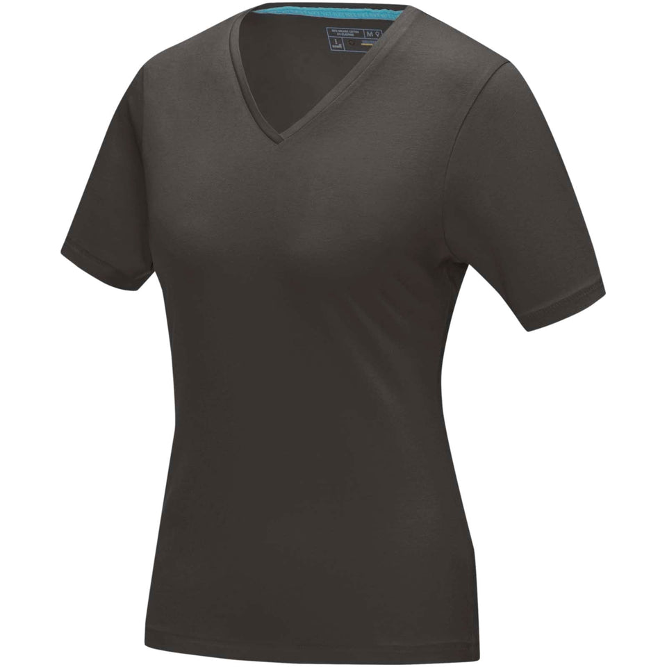 T-shirt Kawartha in tessuto organico a manica corta da donna personalizzato con logo - Pubblienne