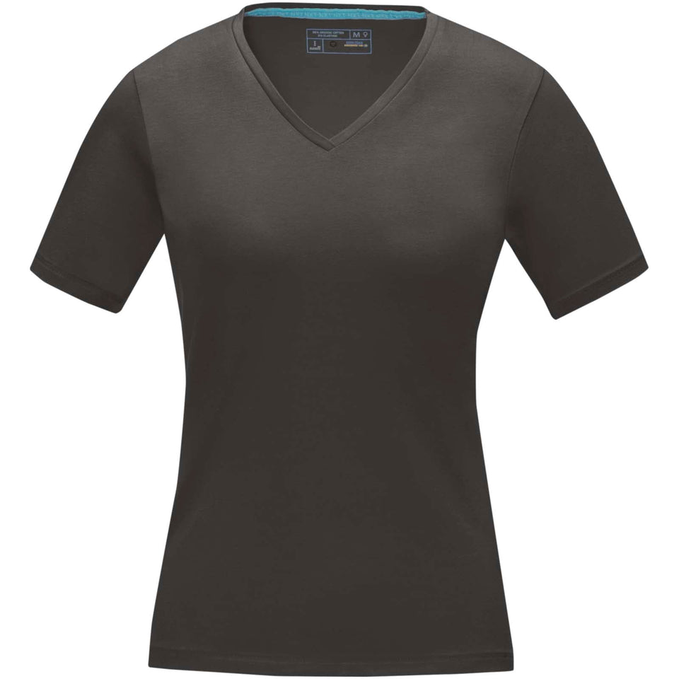 T-shirt Kawartha in tessuto organico a manica corta da donna personalizzato con logo - Pubblienne