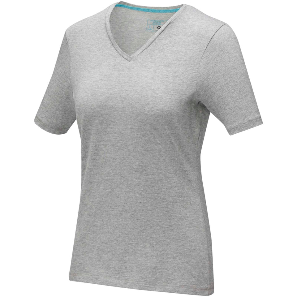 T-shirt Kawartha in tessuto organico a manica corta da donna personalizzato con logo - Pubblienne