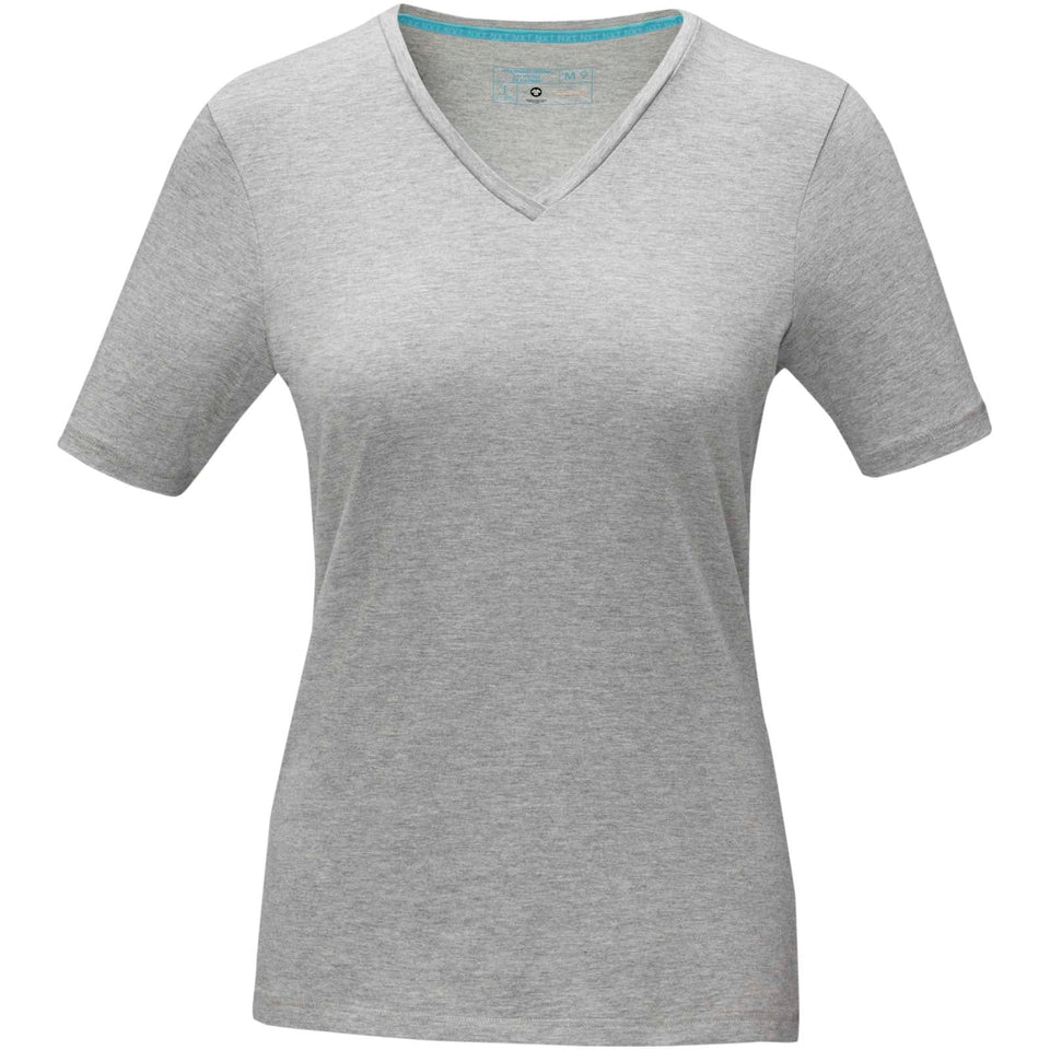 T-shirt Kawartha in tessuto organico a manica corta da donna personalizzato con logo - Pubblienne