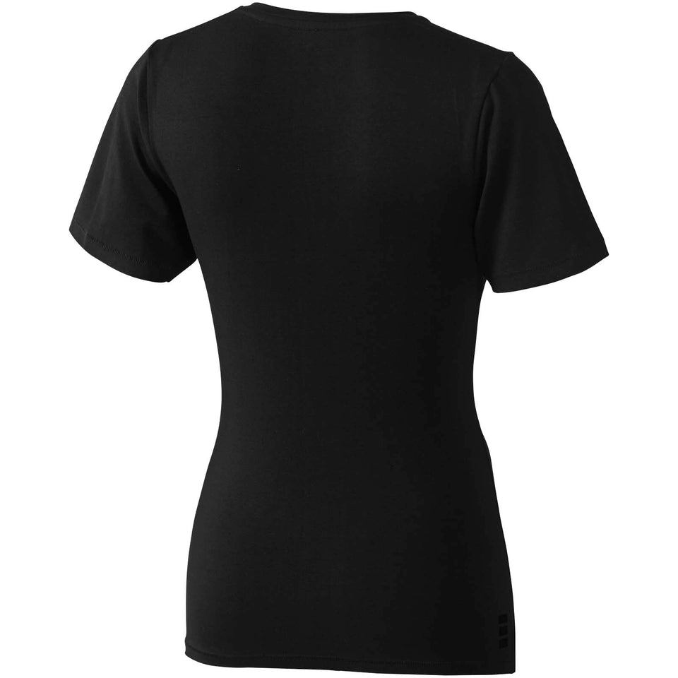 T-shirt Kawartha in tessuto organico a manica corta da donna personalizzato con logo - Pubblienne
