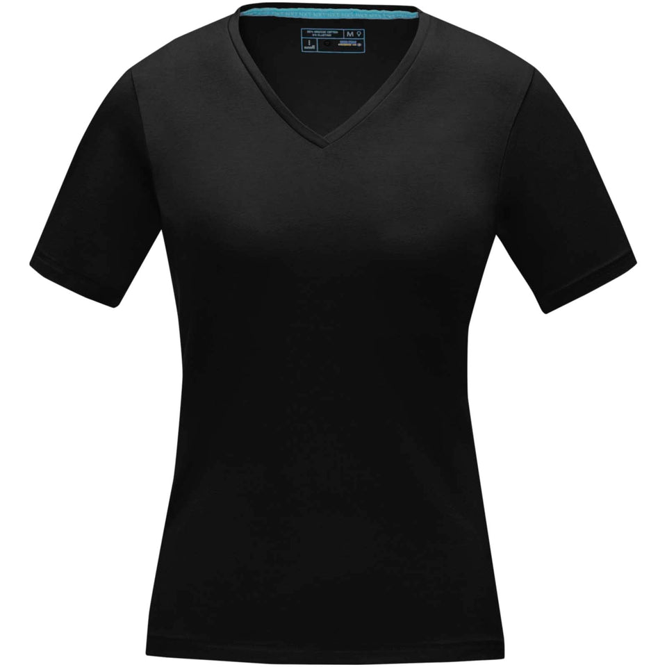 T-shirt Kawartha in tessuto organico a manica corta da donna personalizzato con logo - Pubblienne