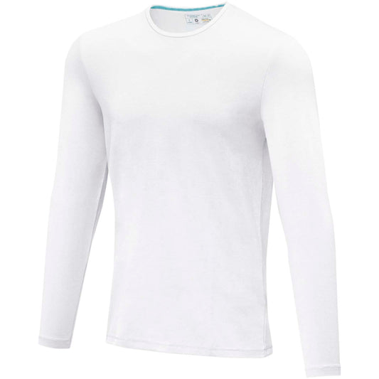 T-shirt Ponoka in tessuto organico a manica lunga da uomo personalizzato con logo - Pubblienne