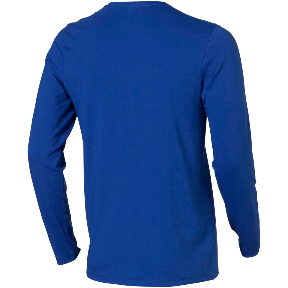T-shirt Ponoka in tessuto organico a manica lunga da uomo personalizzato con logo - Pubblienne