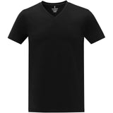 T-shirt Somoto da uomo a manica corta con collo a V personalizzato con logo - Pubblienne