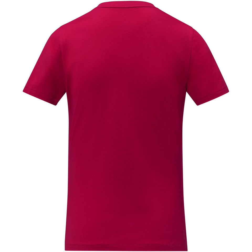 T-shirt Somoto da donna a manica corta con collo a V personalizzato con logo - Pubblienne