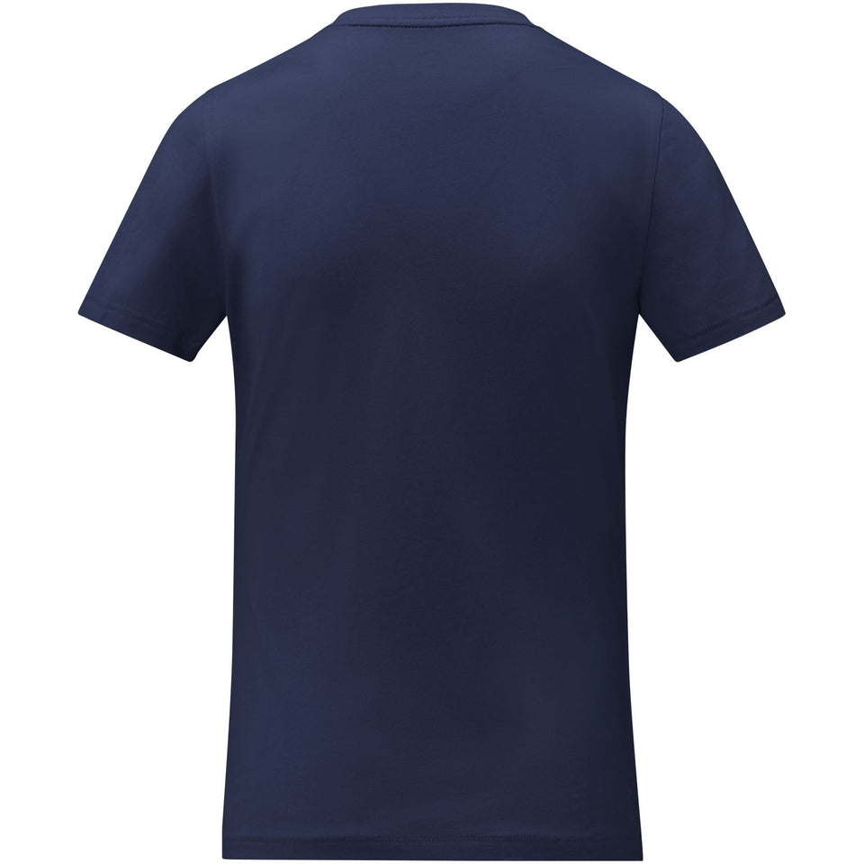 T-shirt Somoto da donna a manica corta con collo a V personalizzato con logo - Pubblienne