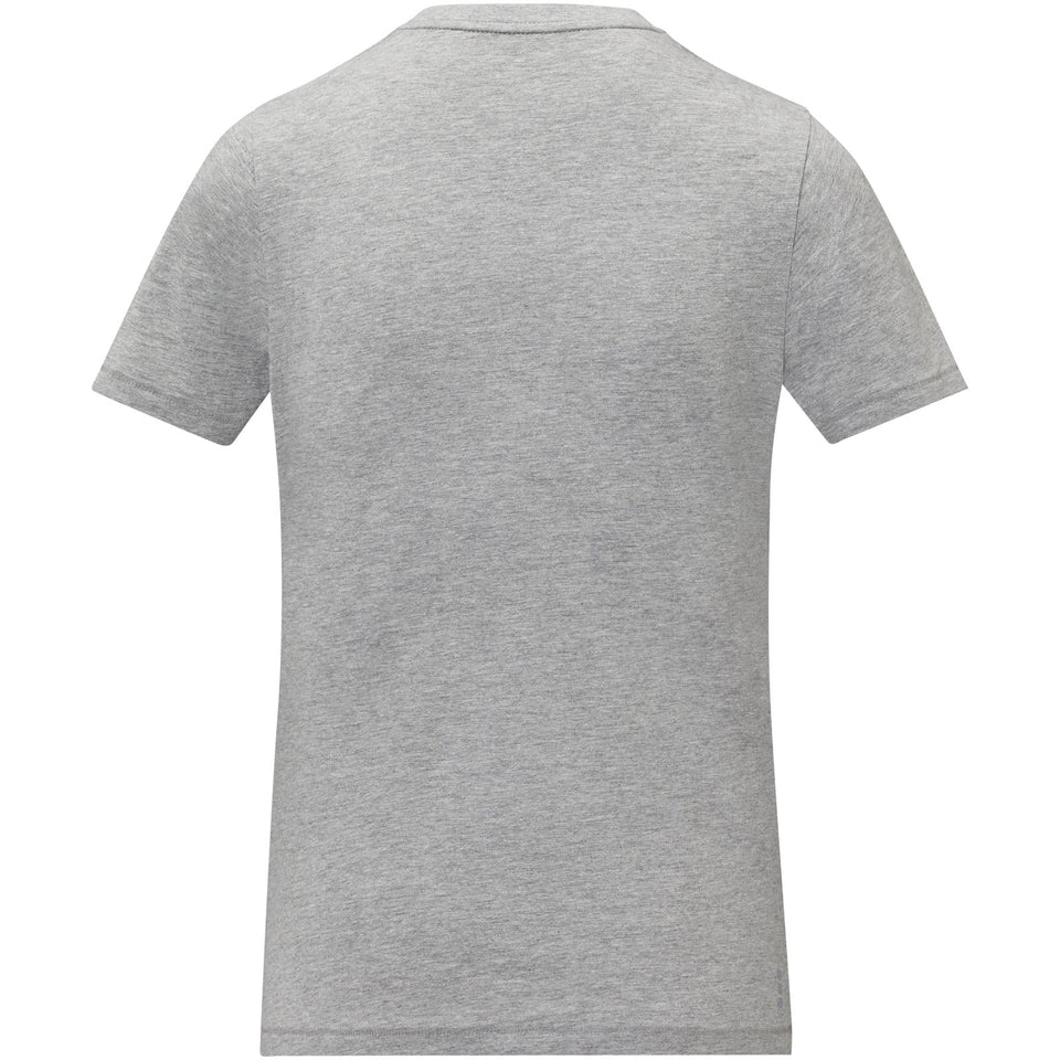 T-shirt Somoto da donna a manica corta con collo a V personalizzato con logo - Pubblienne