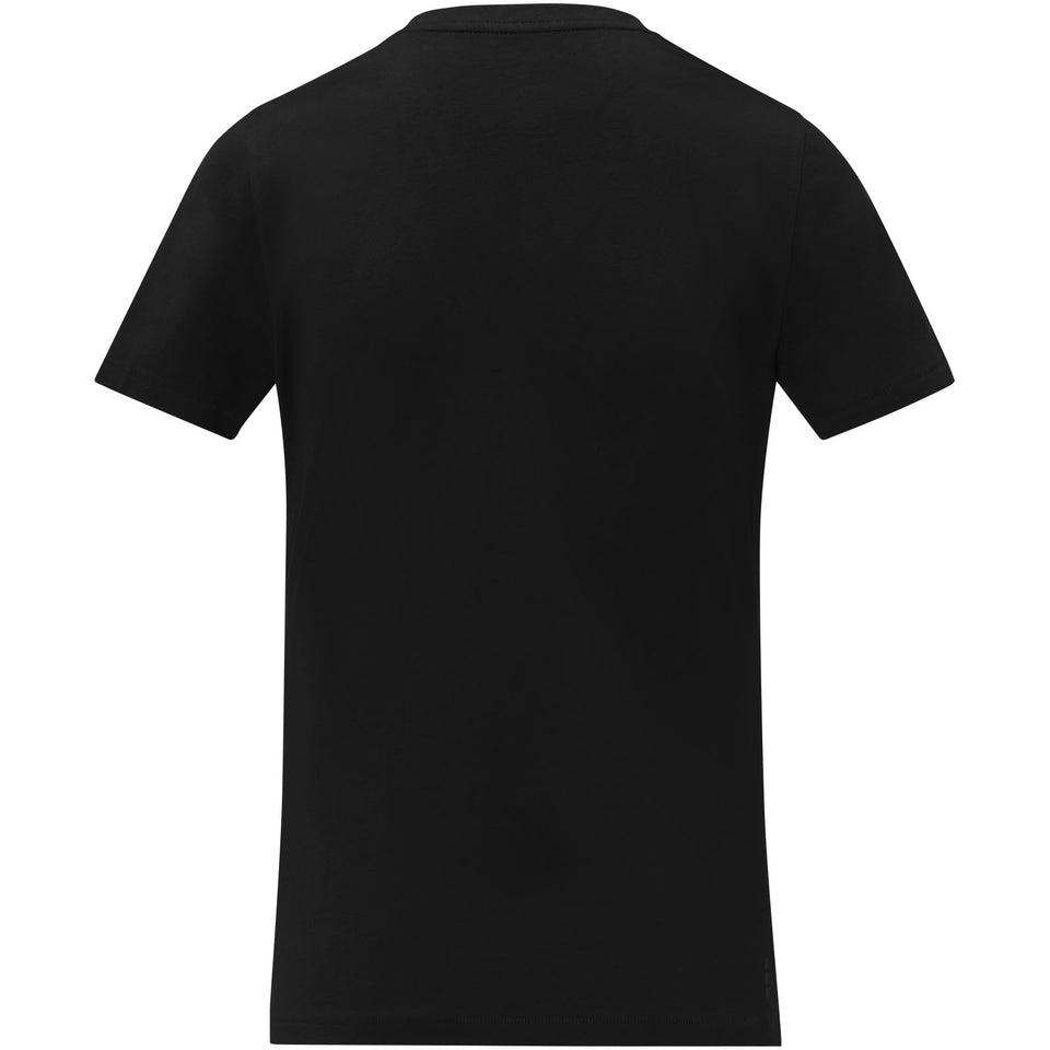 T-shirt Somoto da donna a manica corta con collo a V personalizzato con logo - Pubblienne