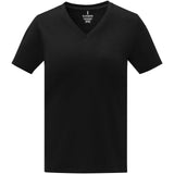 T-shirt Somoto da donna a manica corta con collo a V personalizzato con logo - Pubblienne
