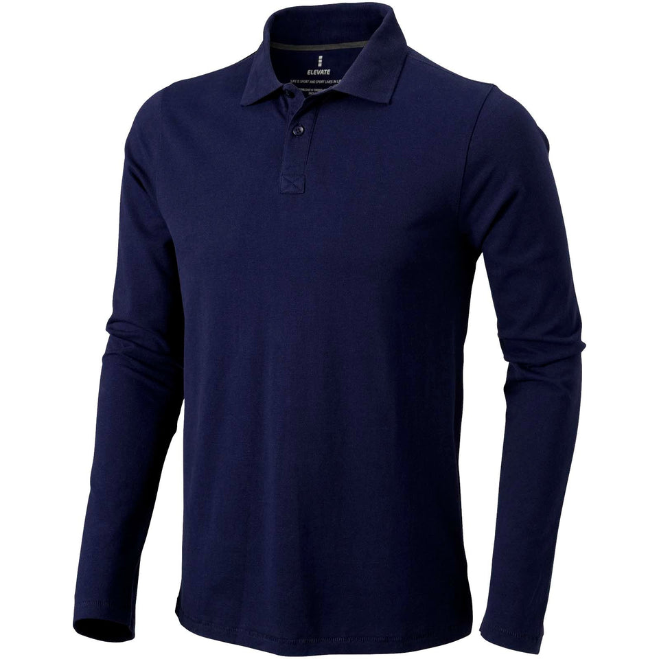 Polo Oakville a manica lunga da uomo personalizzato con logo - Pubblienne