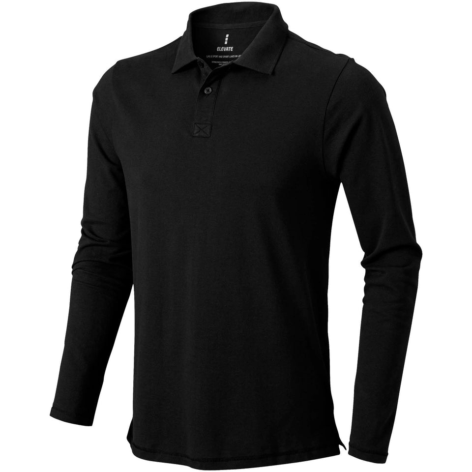 Polo Oakville a manica lunga da uomo personalizzato con logo - Pubblienne