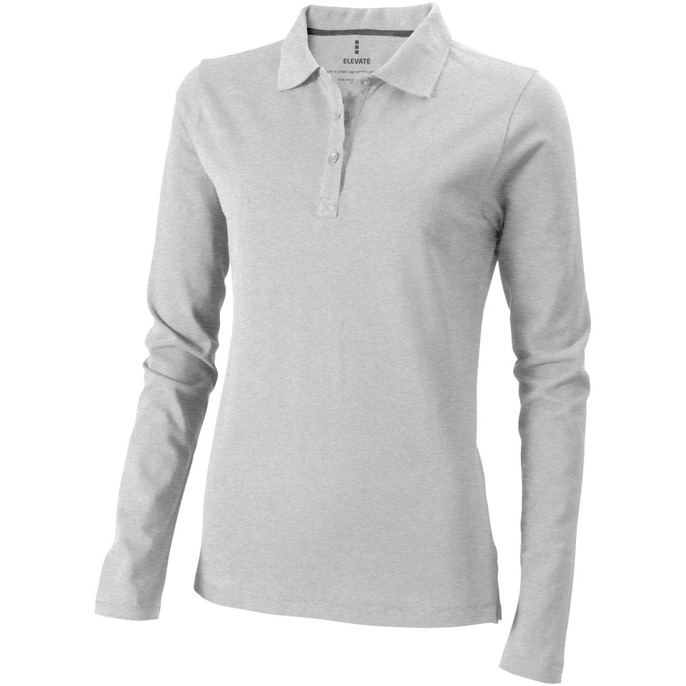 Polo Oakville a manica lunga da donna personalizzato con logo - Pubblienne