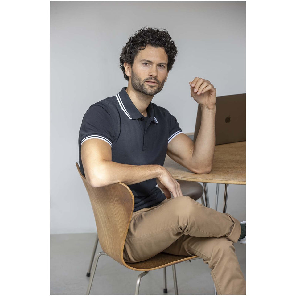 Polo tipping Amarago da uomo a manica corta personalizzato con logo - Pubblienne