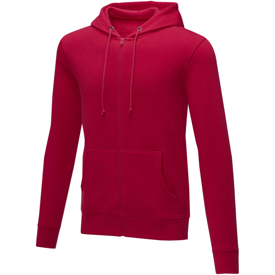 Felpa Theron con cappuccio full zip da uomo personalizzato con logo - Pubblienne