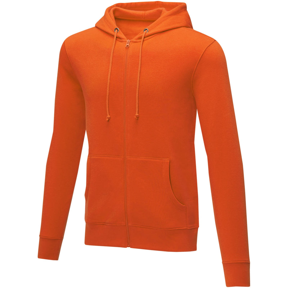 Felpa Theron con cappuccio full zip da uomo personalizzato con logo - Pubblienne