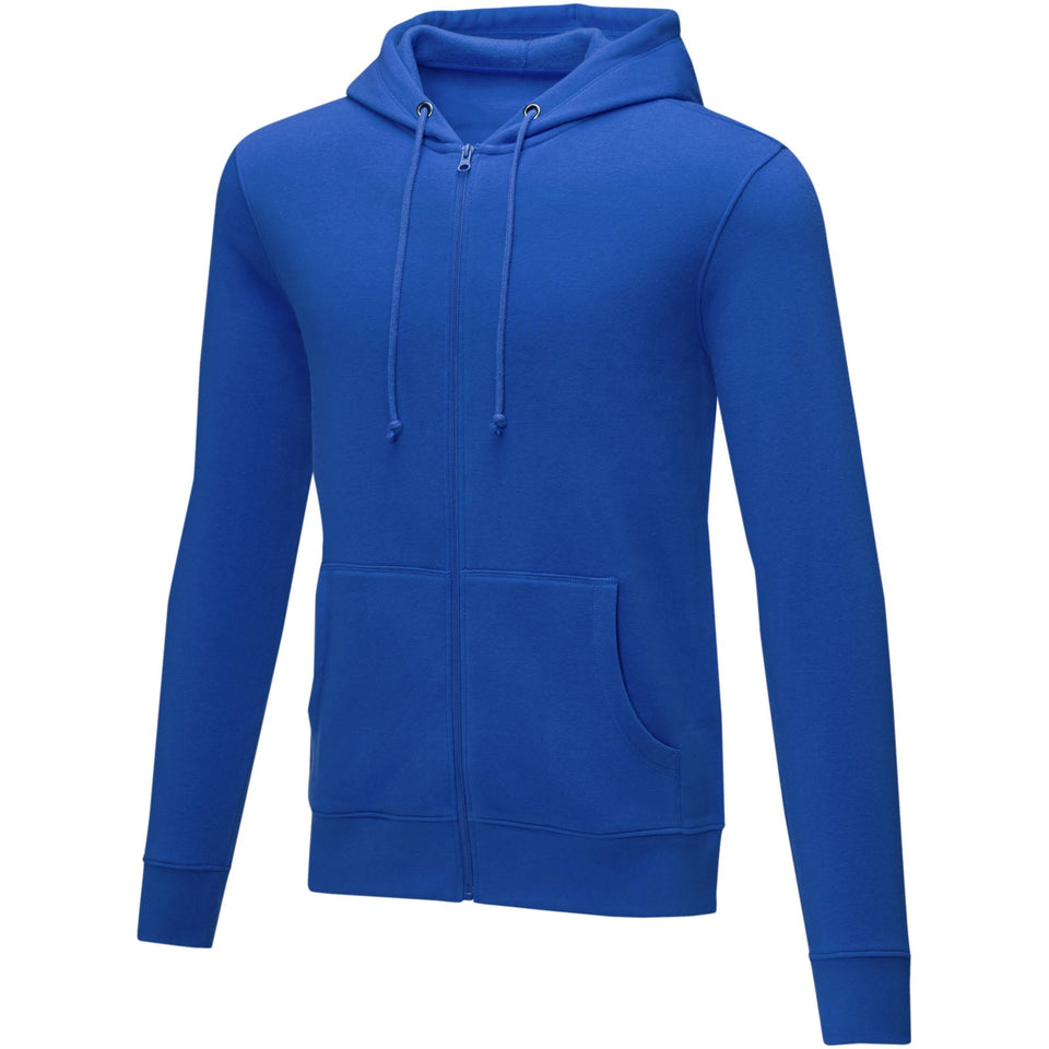 Felpa Theron con cappuccio full zip da uomo personalizzato con logo - Pubblienne