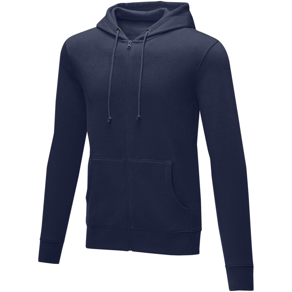 Felpa Theron con cappuccio full zip da uomo personalizzato con logo - Pubblienne