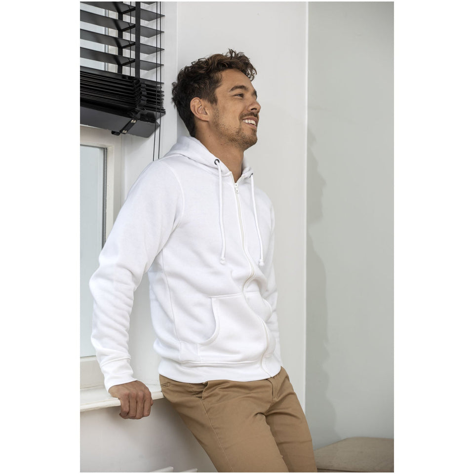 Felpa Theron con cappuccio full zip da uomo personalizzato con logo - Pubblienne