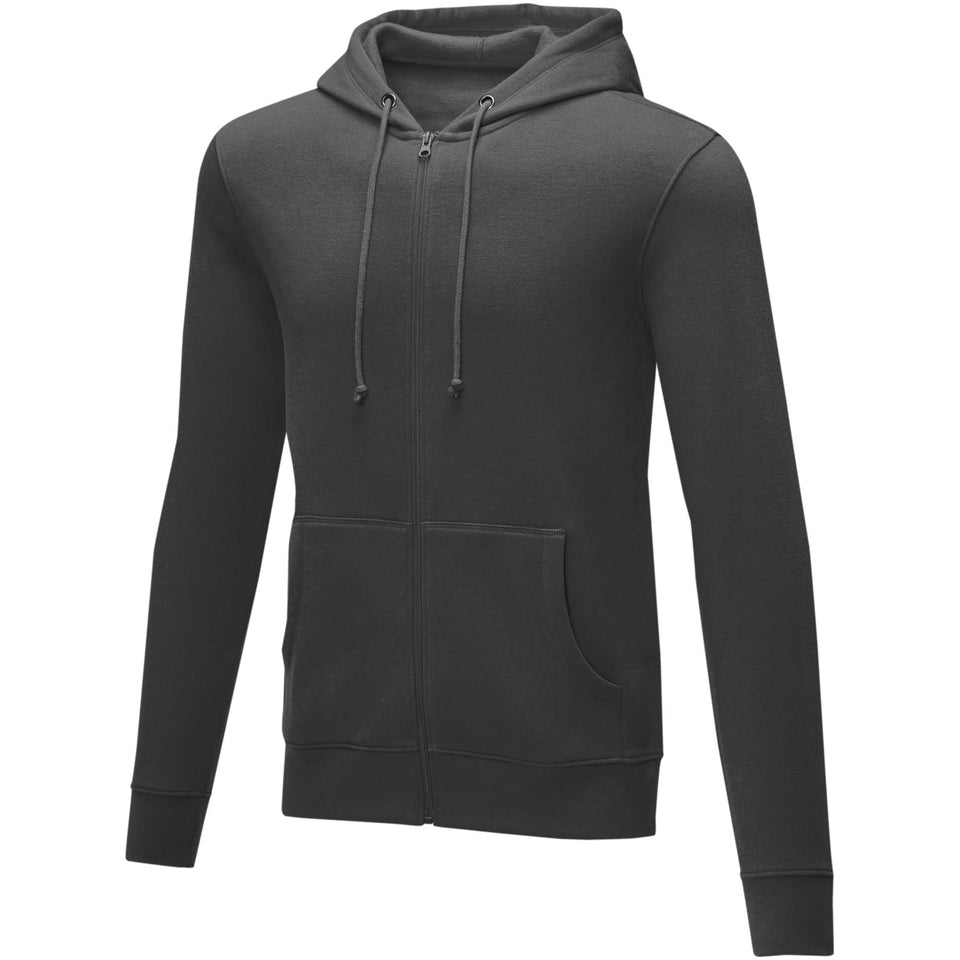Felpa Theron con cappuccio full zip da uomo personalizzato con logo - Pubblienne