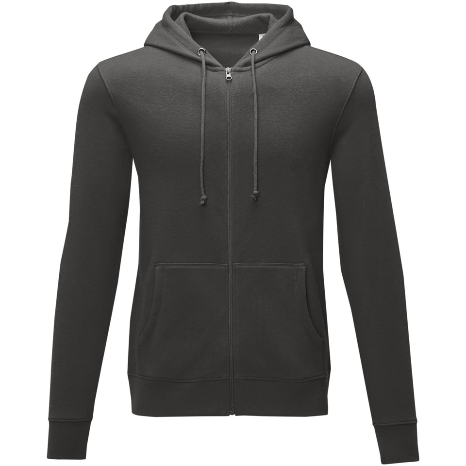 Felpa Theron con cappuccio full zip da uomo personalizzato con logo - Pubblienne