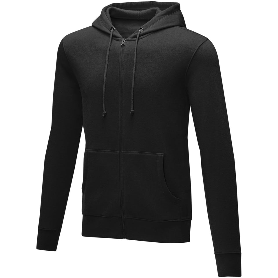 Felpa Theron con cappuccio full zip da uomo personalizzato con logo - Pubblienne