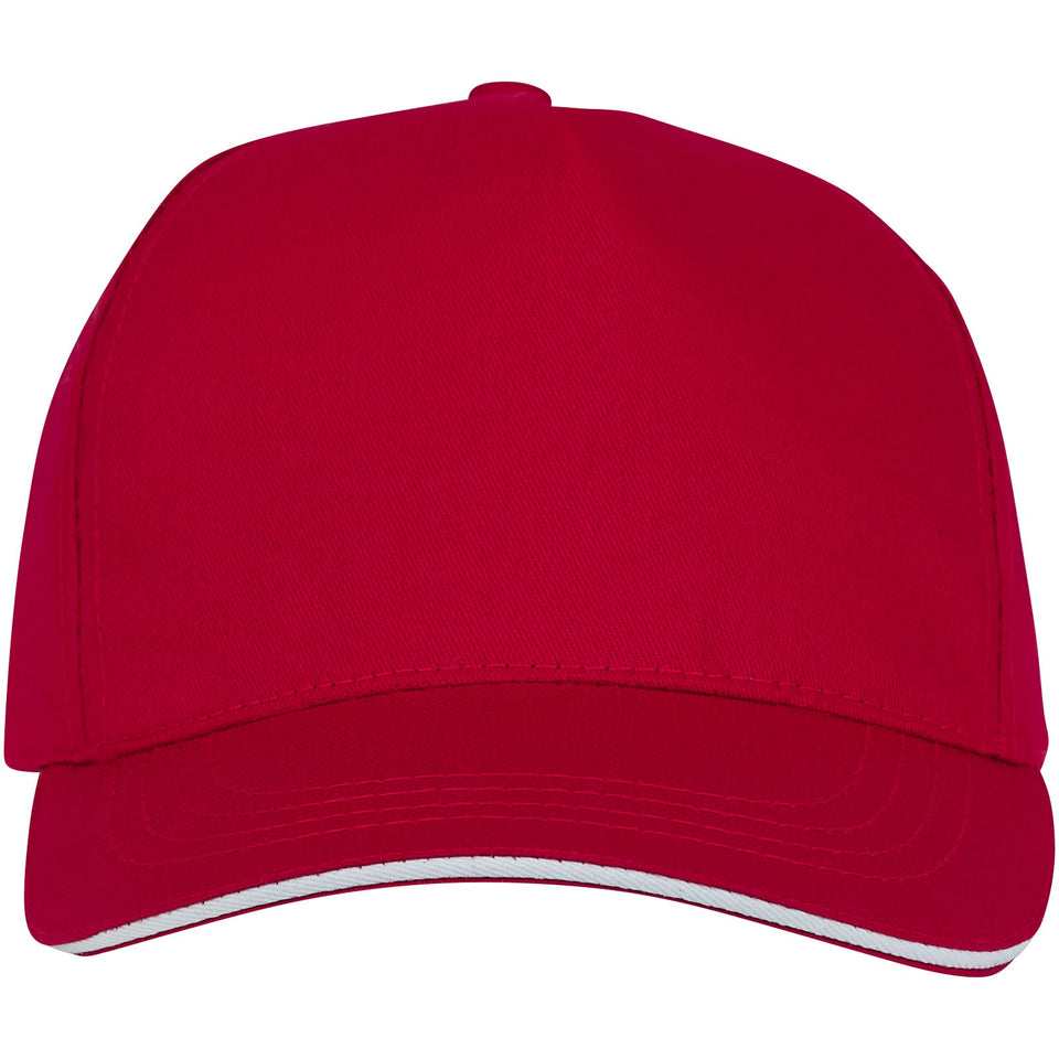 Cappellino con visiera sandwich Ceto a 5 pannelli personalizzato con logo - Pubblienne