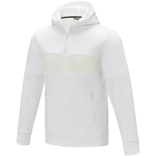 Felpa anorak con cappuccio da uomo a mezza zip Sayan personalizzato con logo - Pubblienne
