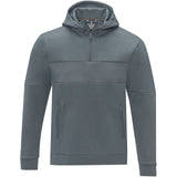 Felpa anorak con cappuccio da uomo a mezza zip Sayan personalizzato con logo - Pubblienne