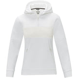 Felpa anorak con cappuccio da donna a mezza zip Sayan personalizzato con logo - Pubblienne