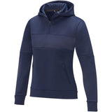 Felpa anorak con cappuccio da donna a mezza zip Sayan personalizzato con logo - Pubblienne