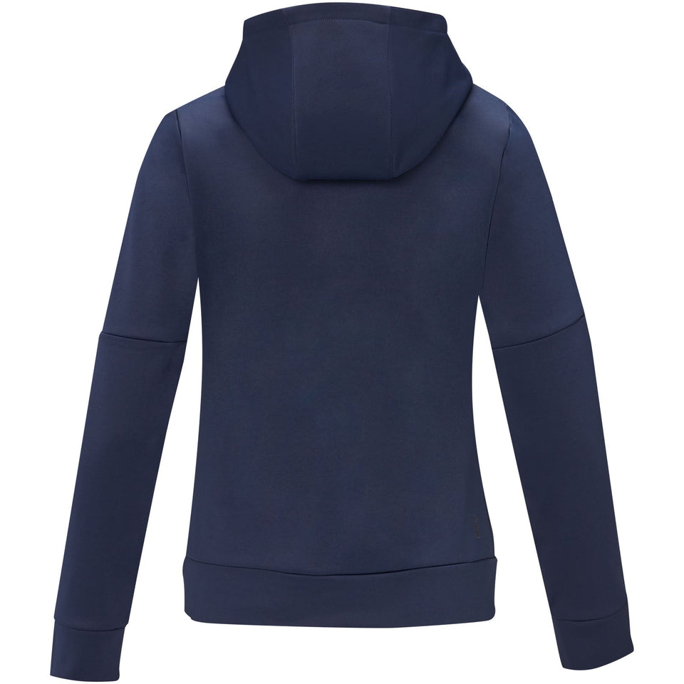 Felpa anorak con cappuccio da donna a mezza zip Sayan personalizzato con logo - Pubblienne