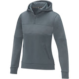 Felpa anorak con cappuccio da donna a mezza zip Sayan personalizzato con logo - Pubblienne