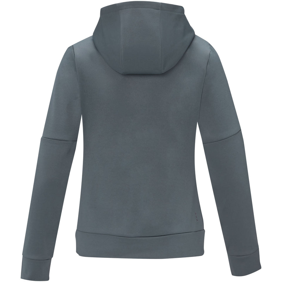 Felpa anorak con cappuccio da donna a mezza zip Sayan personalizzato con logo - Pubblienne