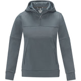 Felpa anorak con cappuccio da donna a mezza zip Sayan personalizzato con logo - Pubblienne