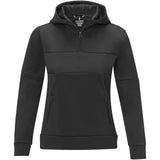 Felpa anorak con cappuccio da donna a mezza zip Sayan personalizzato con logo - Pubblienne