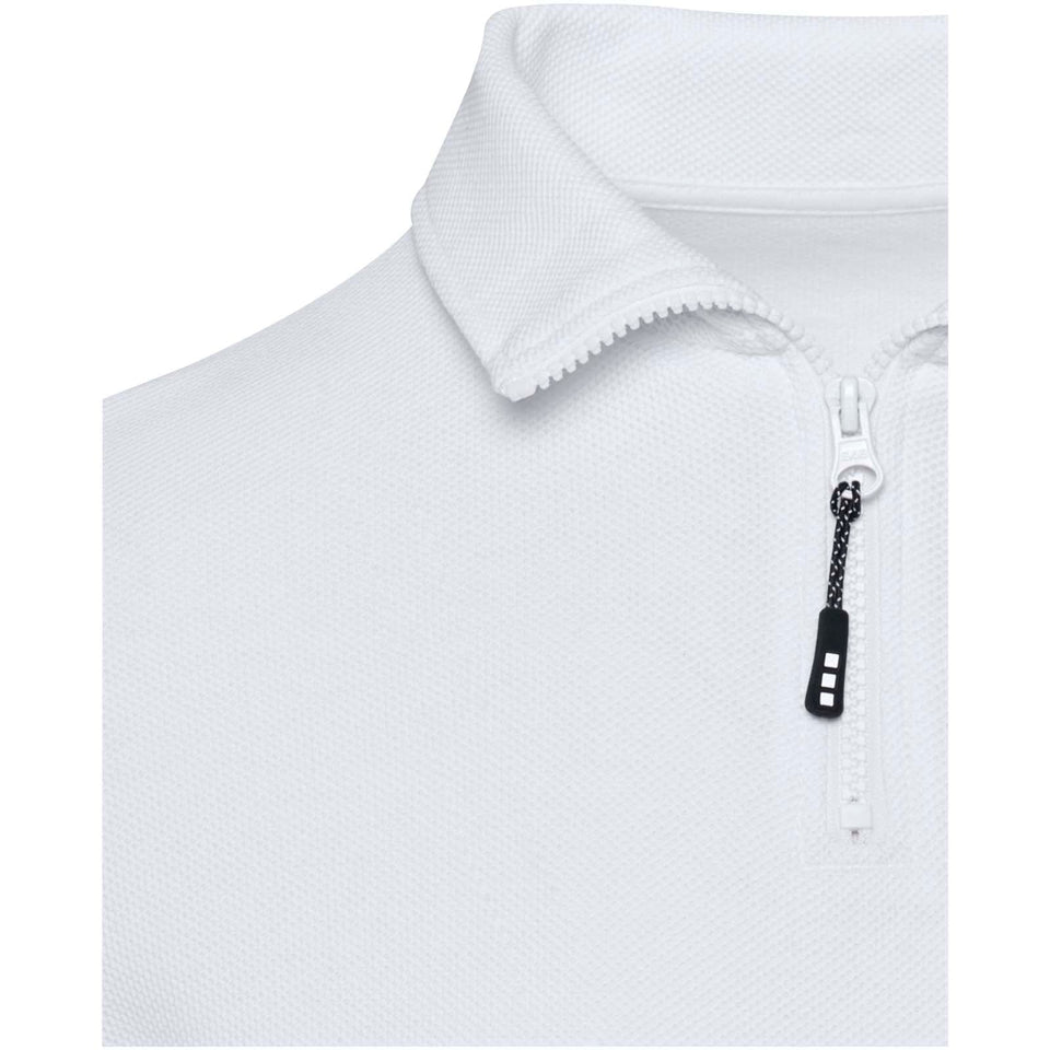 Polo unisex a maniche lunghe con mezza zip Zeus personalizzato con logo - Pubblienne