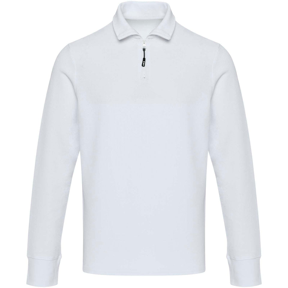 Polo unisex a maniche lunghe con mezza zip Zeus personalizzato con logo - Pubblienne
