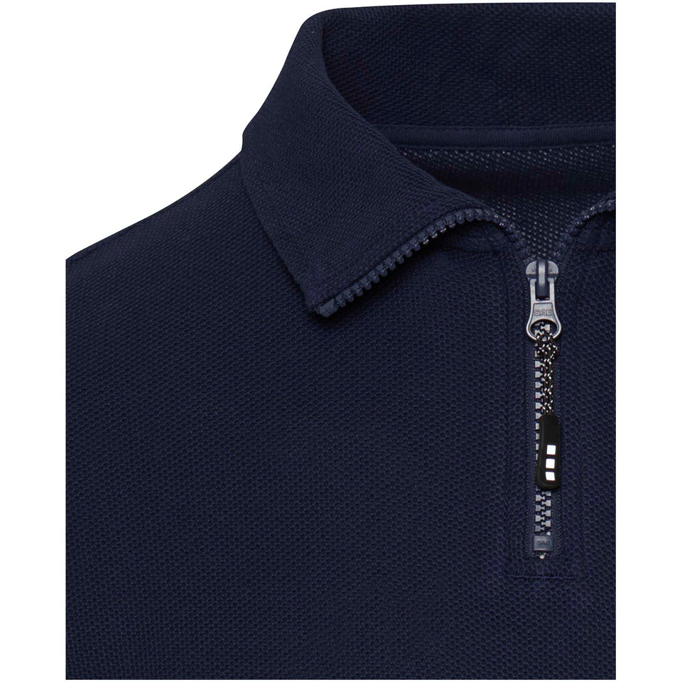 Polo unisex a maniche lunghe con mezza zip Zeus personalizzato con logo - Pubblienne